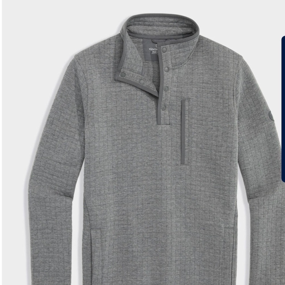 Men's vineyard vines new without tags Quilted Navigator Quarter-Snap